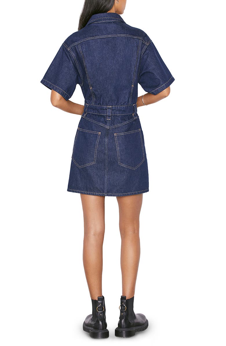 FRAME Oversize Detail Denim Dress, Alternate, color, 
