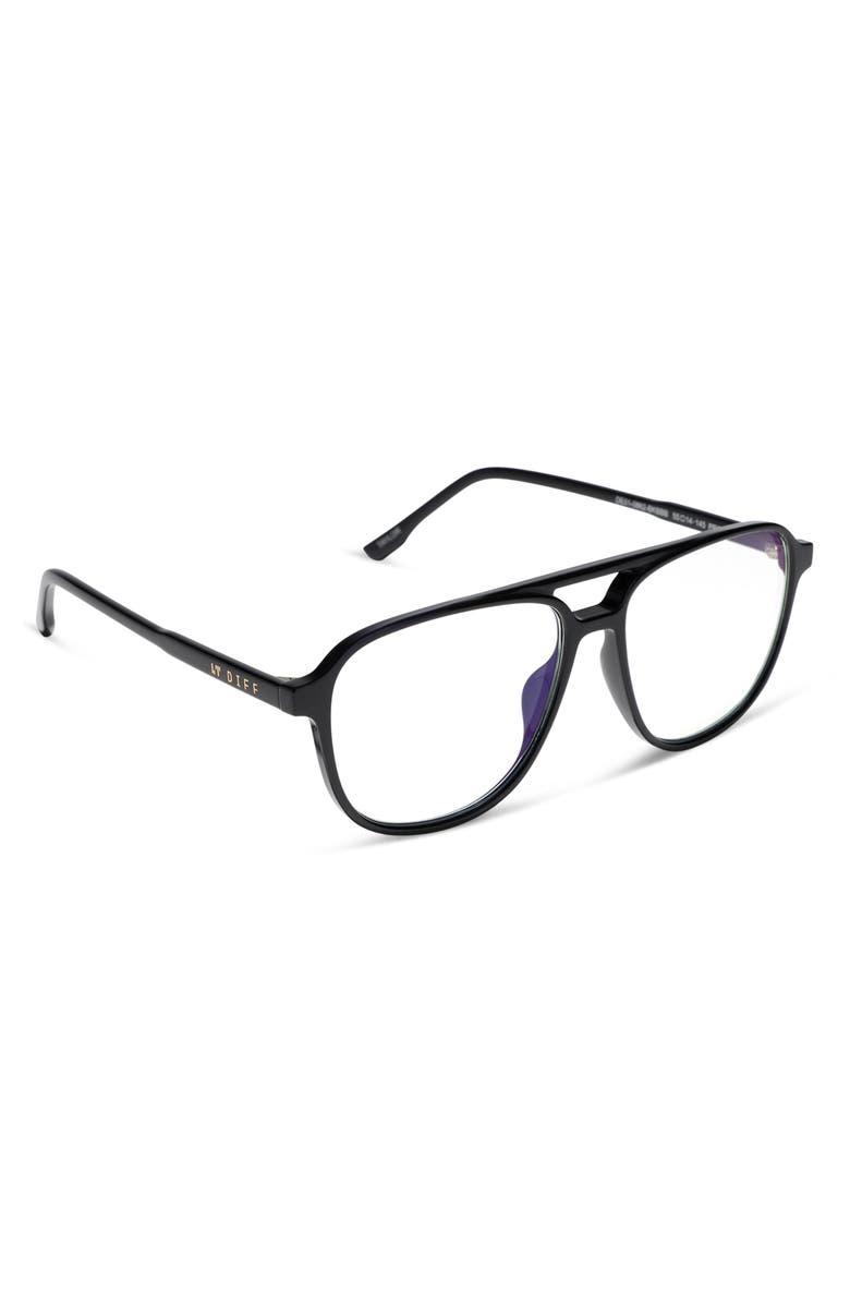 DIFF Taylor 55mm Aviator Reading Glasses, Alternate, color, Black Blue Light