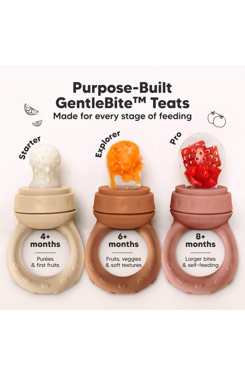 KeaBabies 2-Pack Lil' Prep Baby Food Feeders, Alternate, color, Terracotta