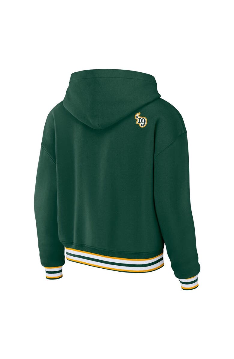 WEAR by Erin Andrews Women's WEAR by Erin Andrews Green Green Bay Packers Lace-Up Pullover Hoodie, Alternate, color, 