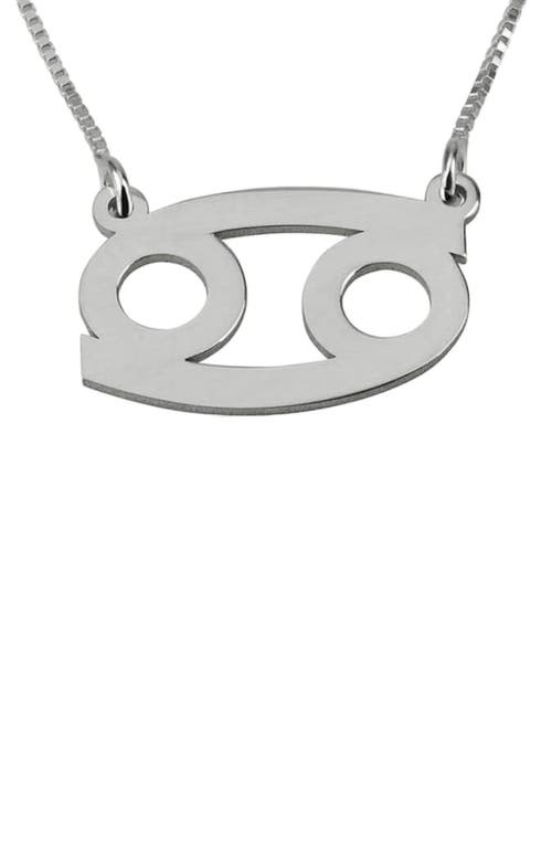 MELANIE MARIE Zodiac Pendant Necklace in Sterling Silver - Cancer 