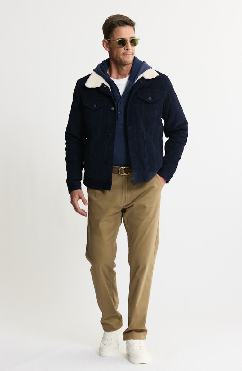 JACHS Faux Shearling Lined Trucker Jacket, Alternate, color, Navy