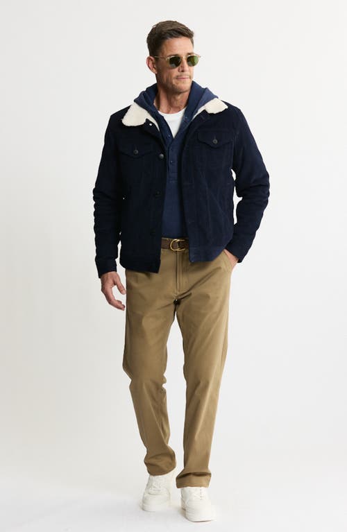 Jachs Faux Shearling Lined Trucker Jacket In Blue