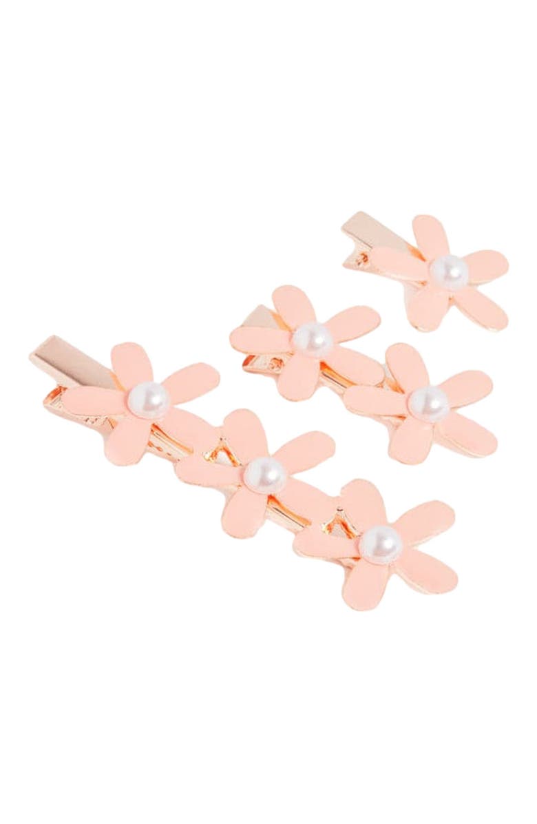 NUME Blush and Pearl Hair Clip Set, Alternate, color, Rose Gold