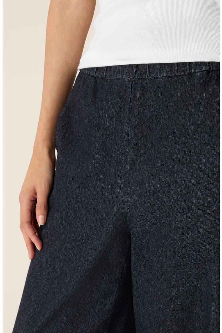 Organic Cotton Ankle Lantern Pants, Alternate, color, DARK WASH