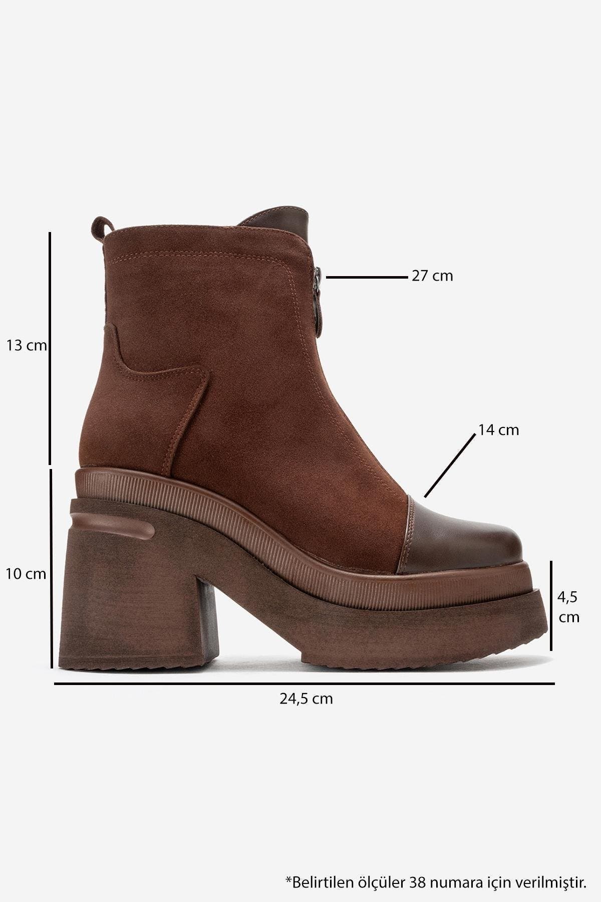 Prologue Shoes Ardenne Platform Zip Boot, Alternate, color, Brown Suede Faux Leather