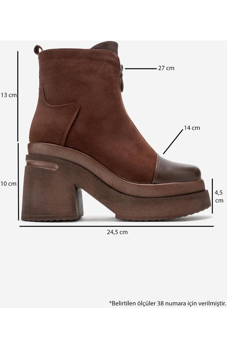 Prologue Shoes Ardenne Platform Zip Boot, Alternate, color, Brown Suede Faux Leather