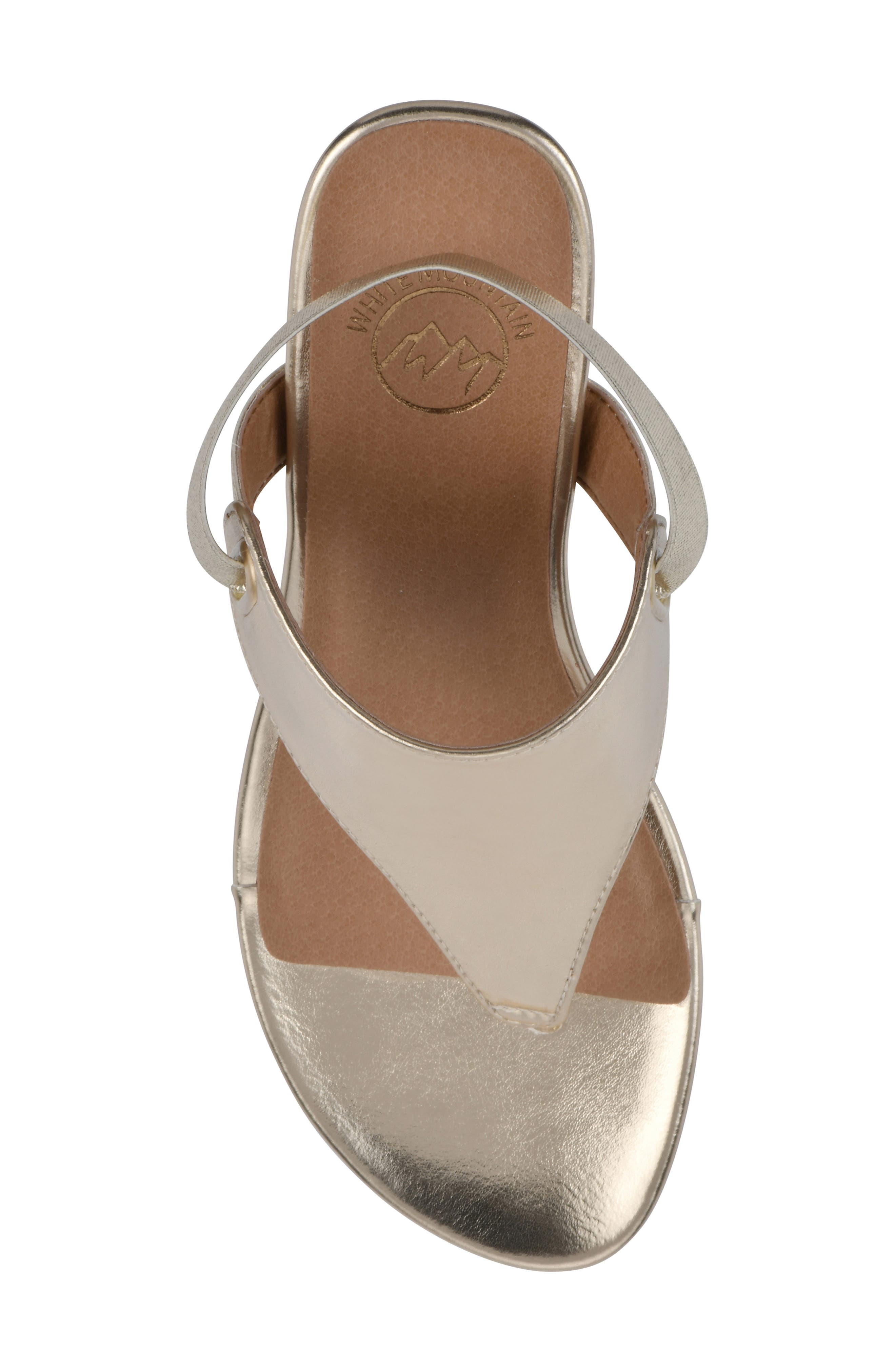 All Dres Wedge Sandal, Alternate, color, GOLD/ SMOOTH