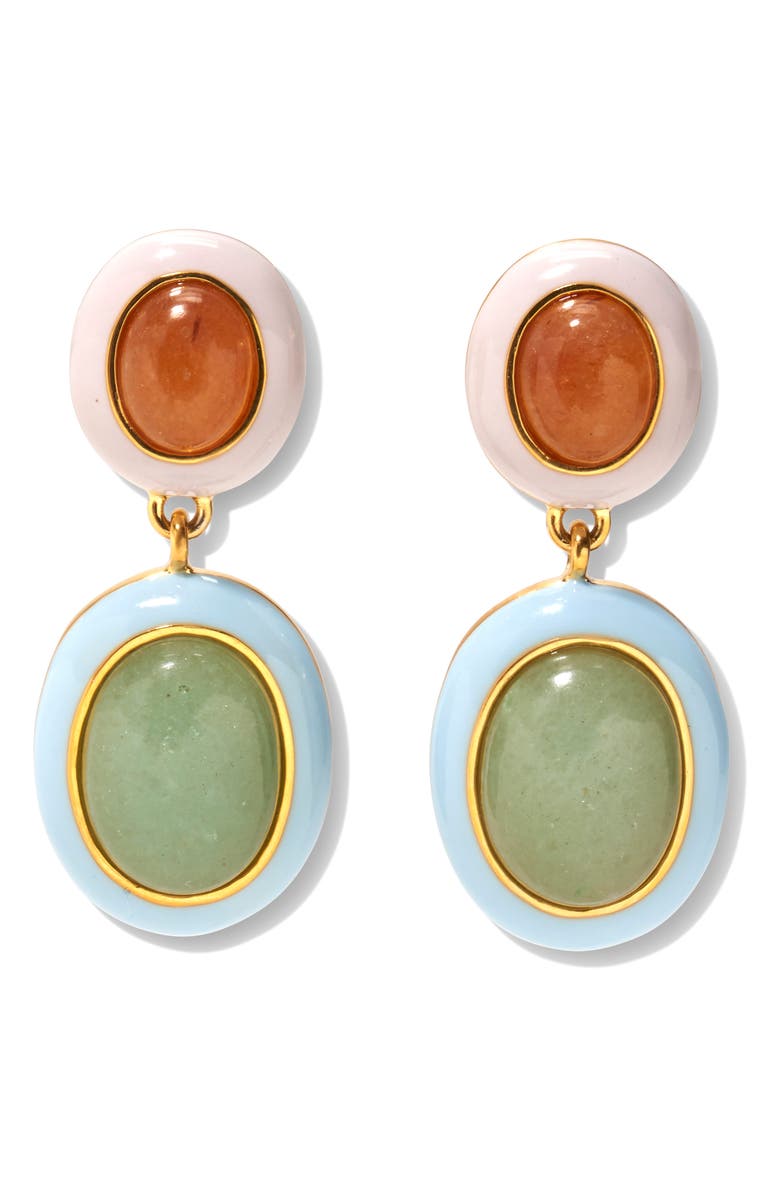 Lizzie Fortunato Papaya Drop Earrings, Main, color, 