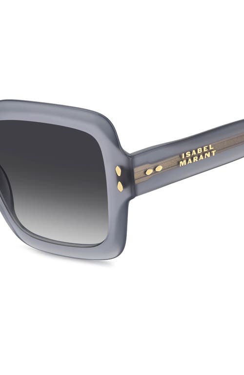Isabel Marant Oversized Square Acetate Sunglasses In Grey/dark Grey Sf