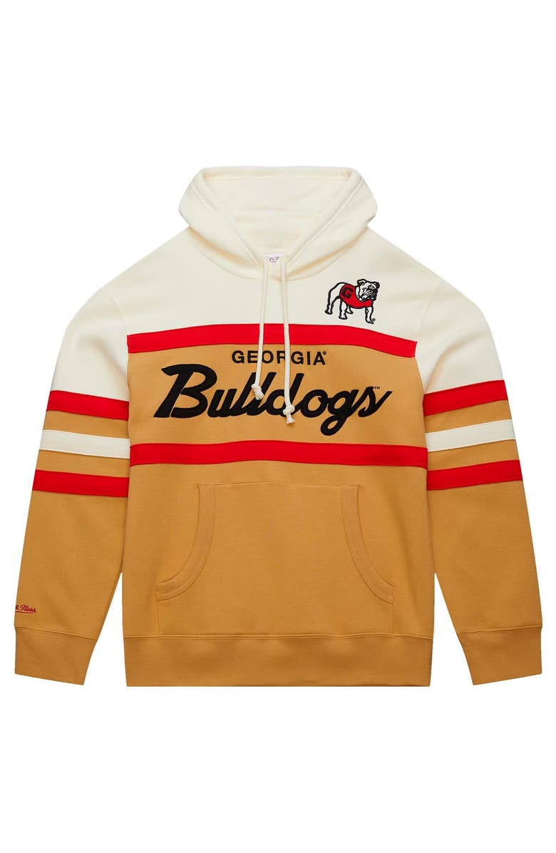Mitchell & Ness Men's Mitchell & Ness Cream Georgia Bulldogs Big & Tall Head Coach Pullover Hoodie, Alternate, color, 