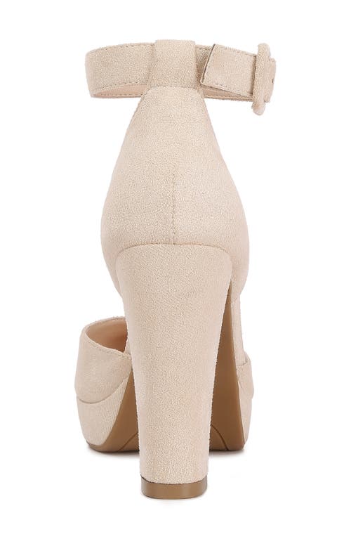 London Rag Inigo Interchangeable Ankle Strap Platform Pump In Neutral