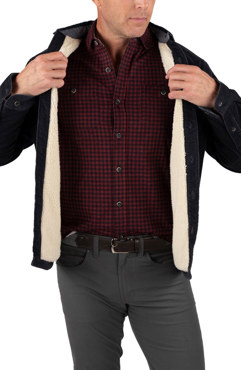 Tailor Vintage Faux Shearling Lined Corduroy Shirt Jacket, Alternate, color, 
