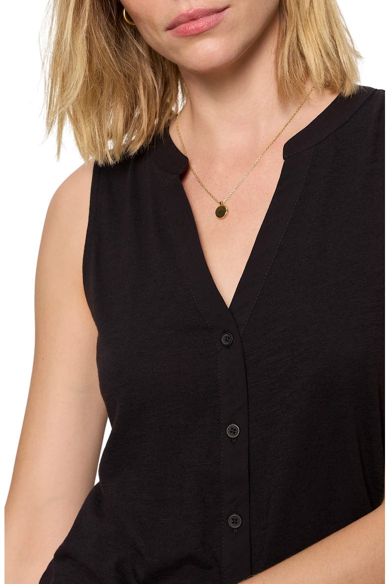 All Set Button Tank, Alternate, color, BLACK