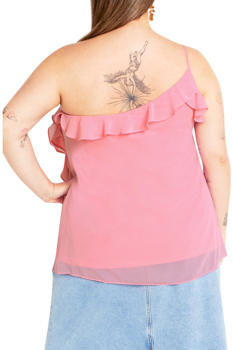 Rita Ruffle One Shoulder Top, Alternate, color, BABY PINK