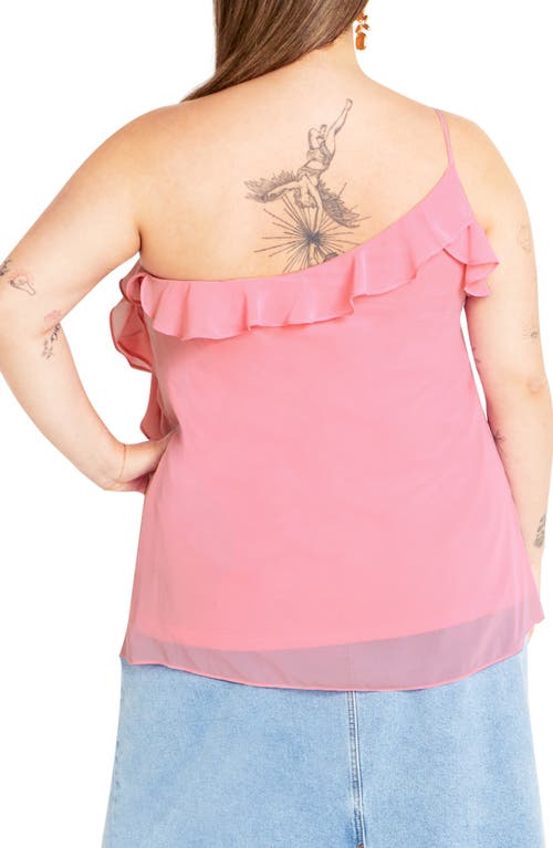 City Chic Rita Ruffle One Shoulder Top