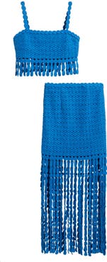 Saylor Elie Two-Piece Fringe Dress