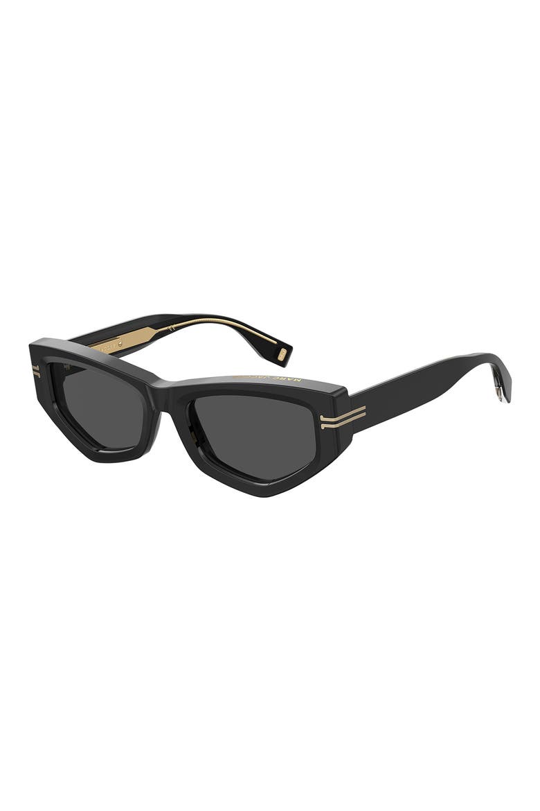 54mm Cat Eye Sunglasses, Main, color, BLACK/ GRAY SF GD SP