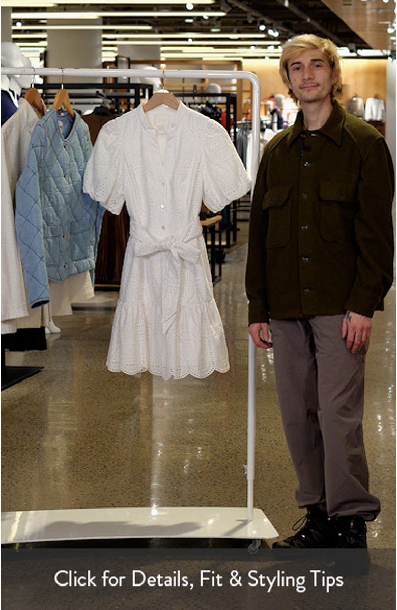 Xylia Tie Belt Cotton Minidress, sales video thumbnail