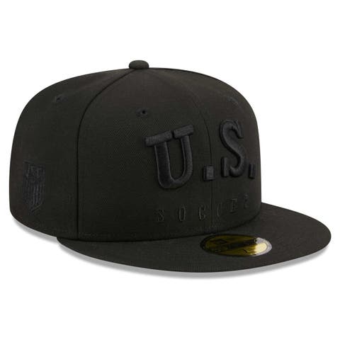 Men's New Era Black USMNT Text 59FIFTY Fitted Hat