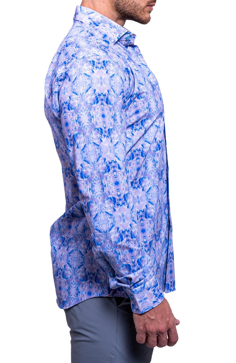 Maceoo Fibonacci Resistance Contemporary Fit Button-Up Shirt, Alternate, color, Blue