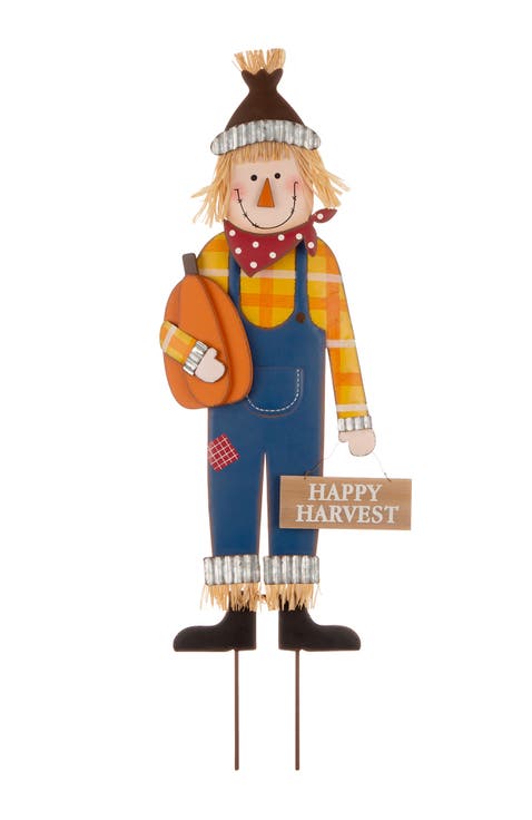 Fall Metal Scarecrow Yard Stake or Standing or Hanging Sign