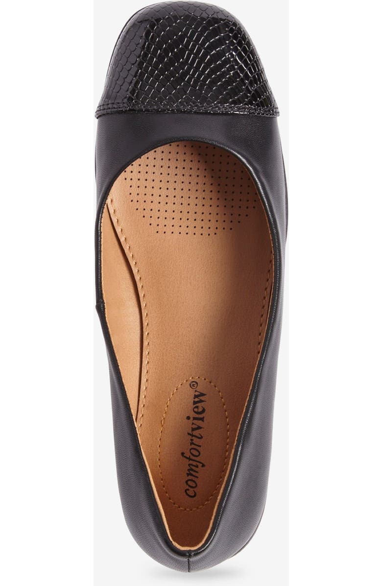 Comfortview The Fay Slip On Flat, Alternate, color, Black