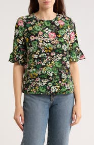 CeCe Ruffle Sleeve Top