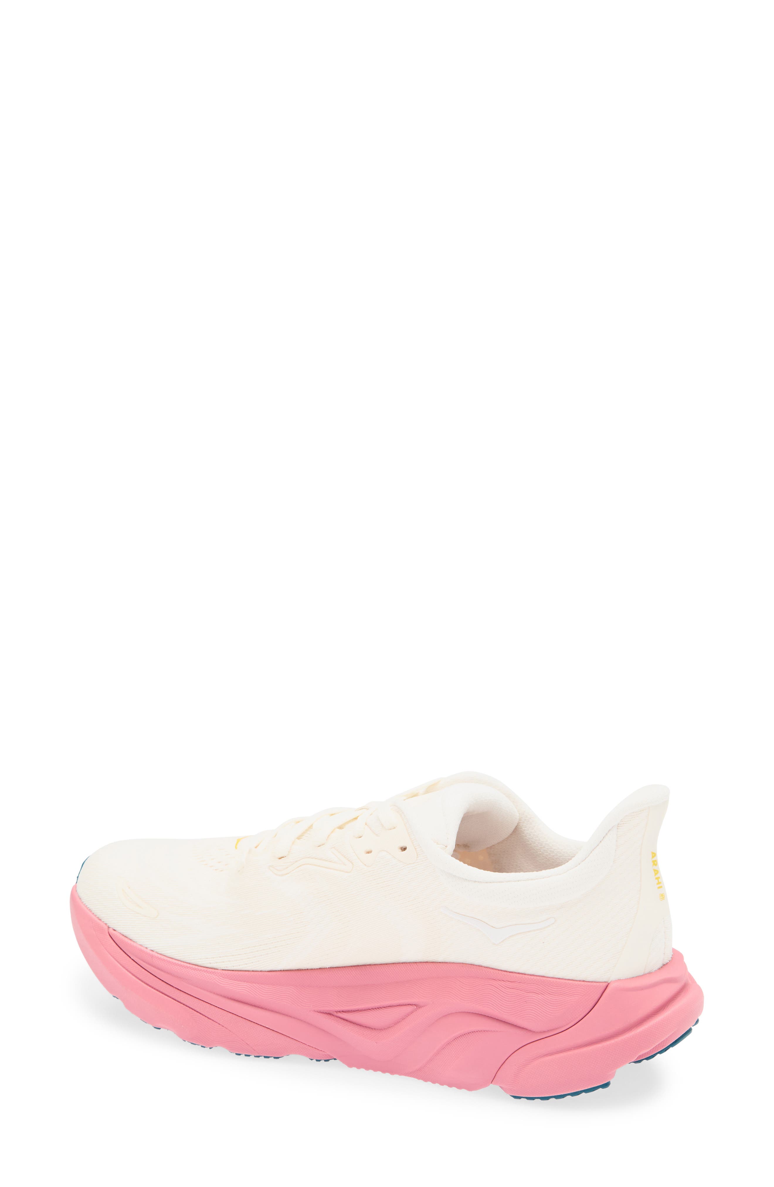 HOKA Arahi 8 Stability Running Shoe, Alternate, color, Alabaster / Lingonberry