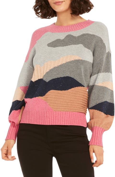 Vital Abstract Camo Cotton Blend Sweater