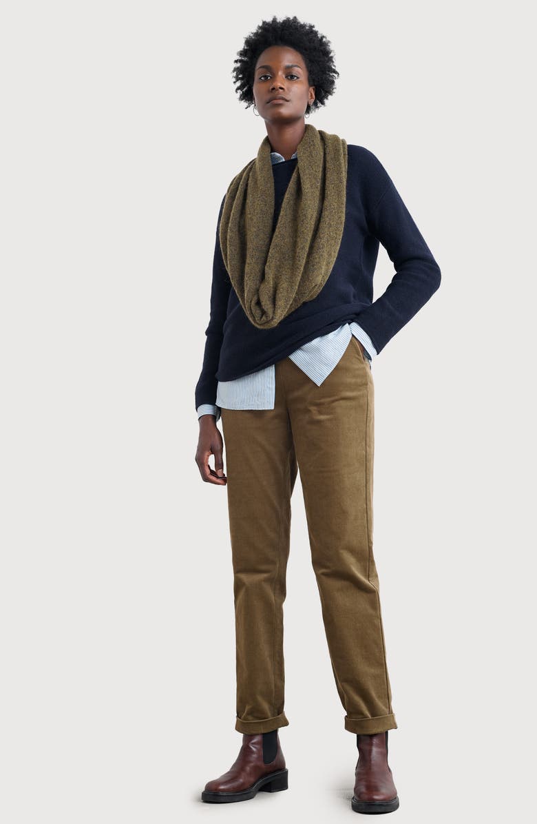 Seasalt Cornwall Crackington Sailor Button Crop Pull-On Pants, Alternate, color, Laurel