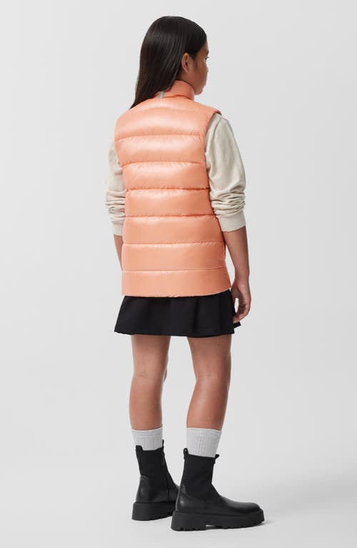 Canada Goose Kids' Crofton Water Repellent Packable Quilted 750 Fill Power Down Vest In Orange