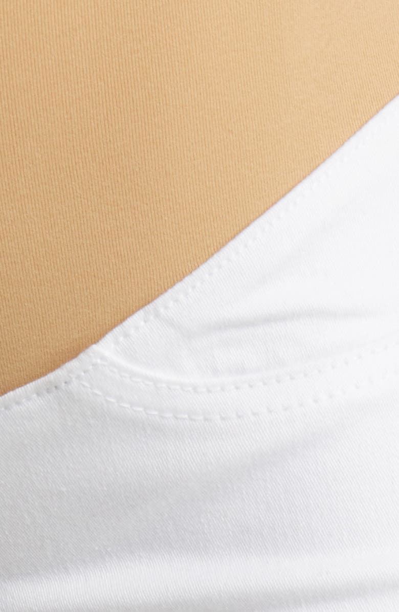 1822 Denim Belly Band Roll Cuff Maternity Denim Shorts, Alternate, color,