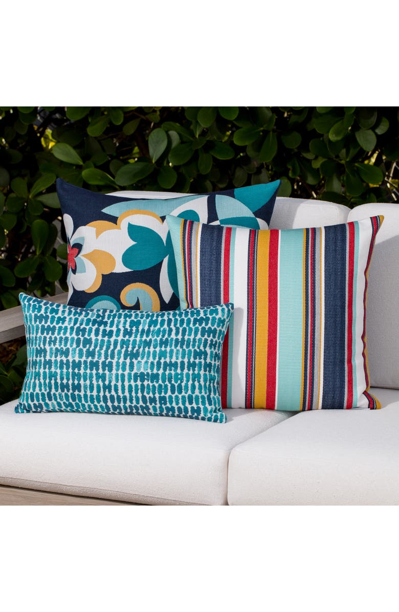Elaine Smith Floral Impact Jacquard Indoor & Outdoor Woven Accent Pillow, Alternate, color, Multi