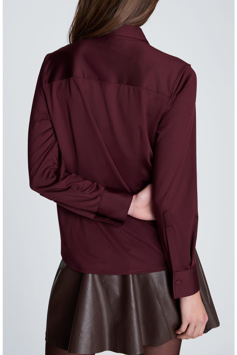 Long Sleeve Button Front Shirt, Alternate, color, SUGAR BEET