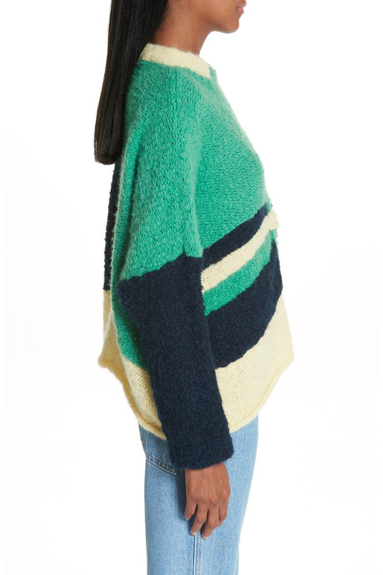 Uni Weave Sweater, Alternate, color, GREEN