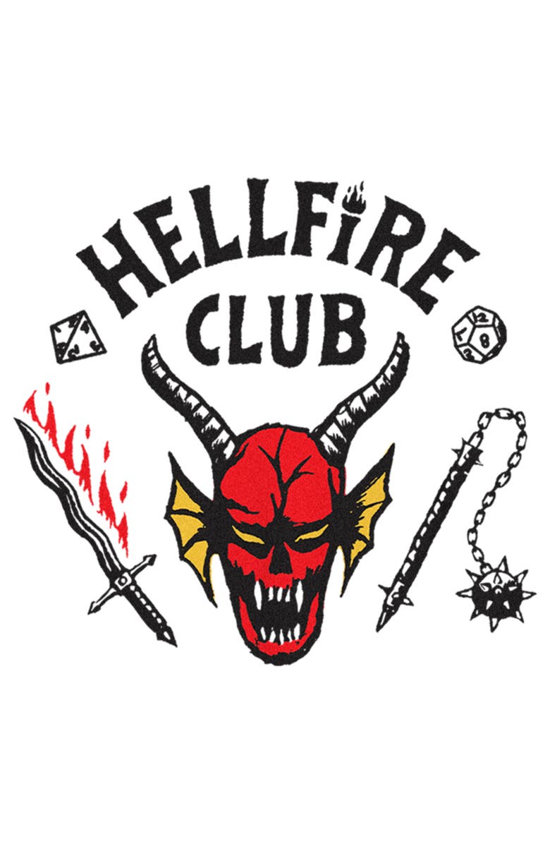 Stranger Things Boy's Stranger Things Welcome to the Hellfire Club Graphic T-Shirt, Alternate, color, White