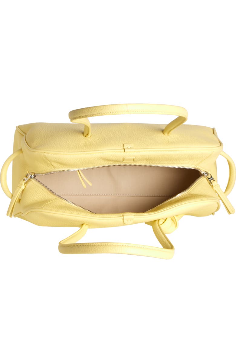 Jacquemus Le Turismo Leather Bowling Bag, Alternate, color, Light Yellow