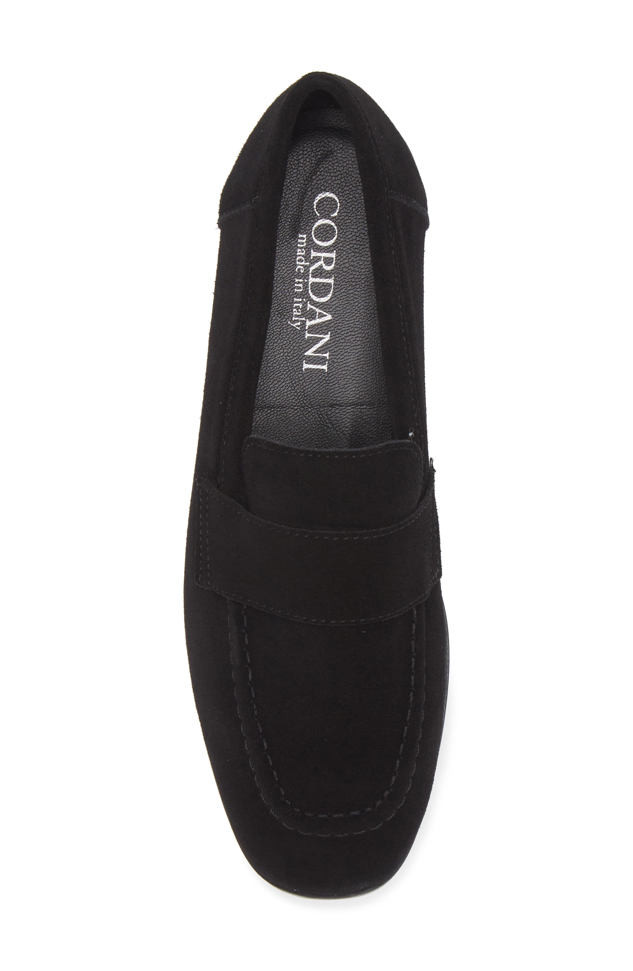 Cordani Ardelle Moc Toe Loafer, Alternate, color, Black Suede