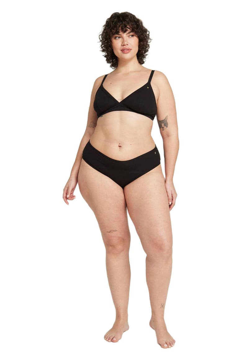 The Organic Cotton Midi Brief 3 Pack, Alternate, color, Black