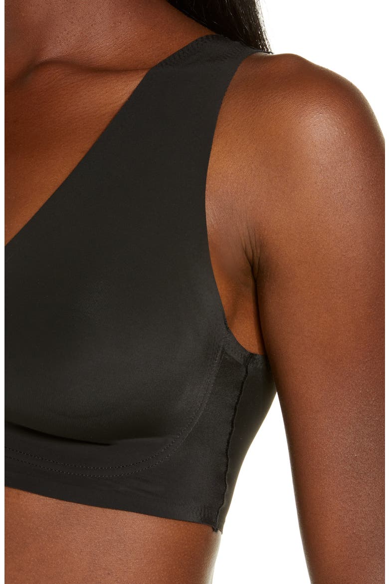 True Body Lift Full V-Neck Bralette, Alternate, color, BLACK