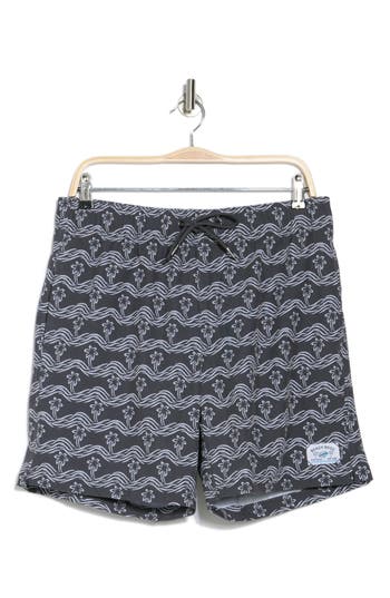 BEACH BROS BEACH BROS BRUSH PALM WAVES SWIM TRUNKS