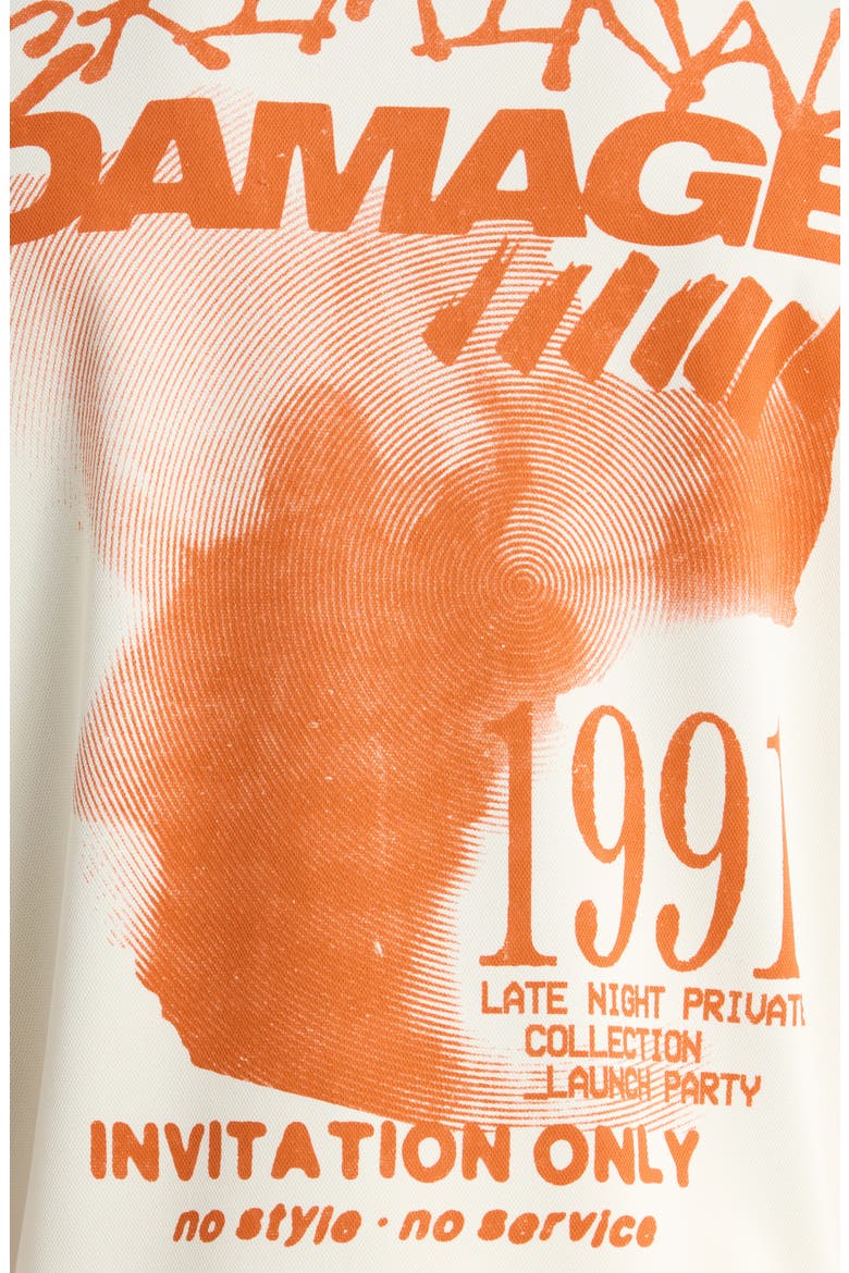 Invitation Only Graphic Polo, Alternate, color, OFF-WHITE/ ORANGE