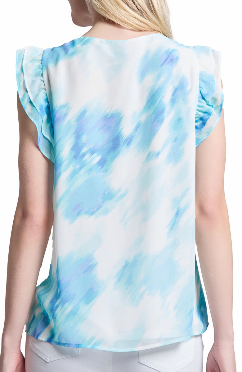 Jones New York Flutter Sleeve V-Neck Top, Alternate, color,