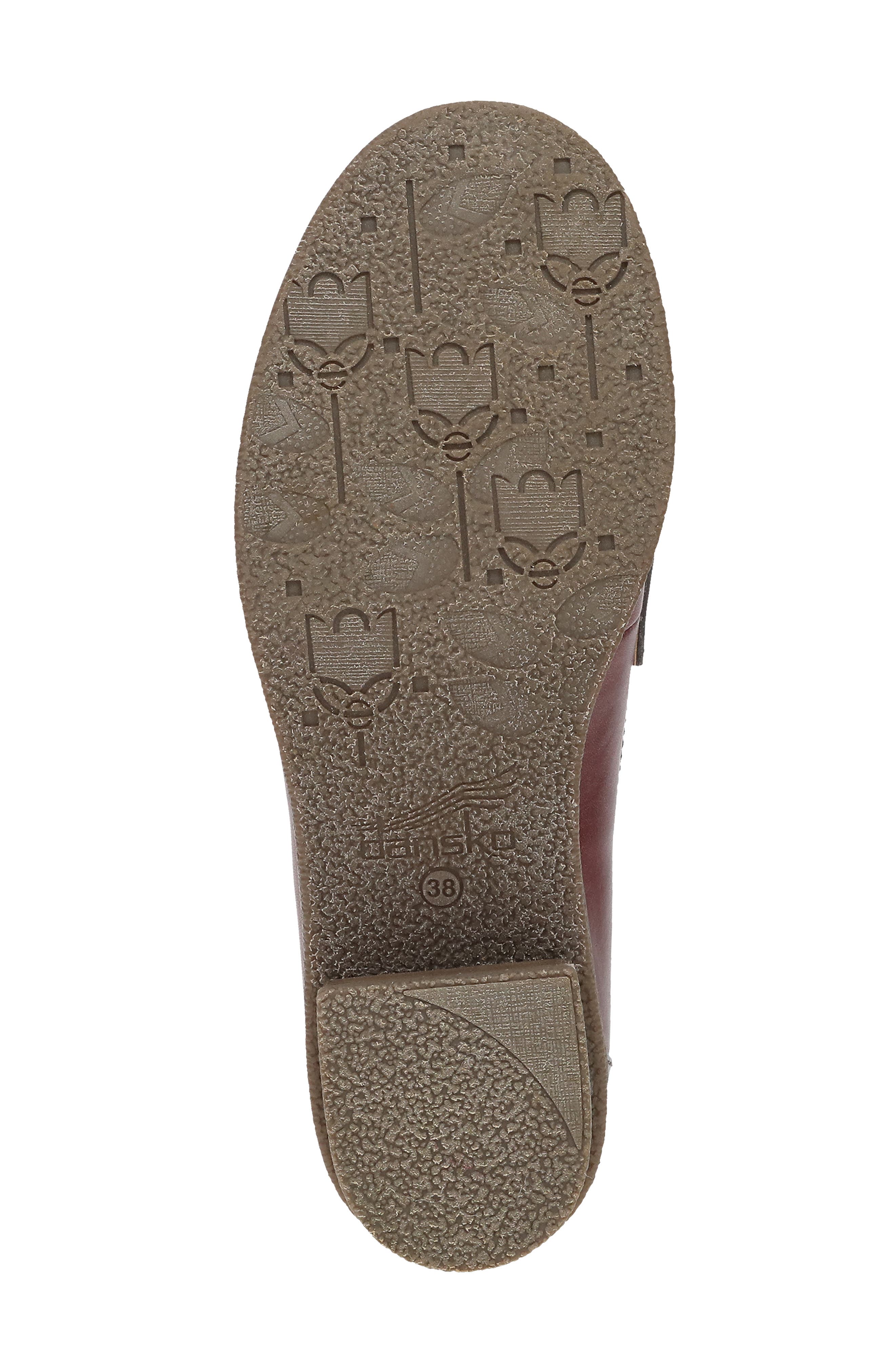 Danica Waterproof Penny Loafer Pump, Alternate, color, PLUM/CHOCOLATE