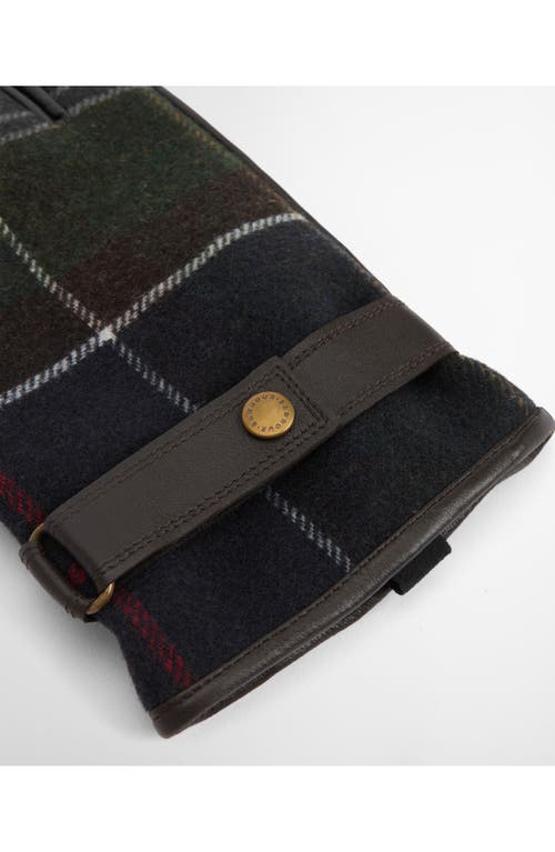 Barbour Newbrough Tartan Waterproof Gloves In Multi