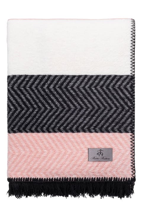Herringbone Stripe Throw Blanket