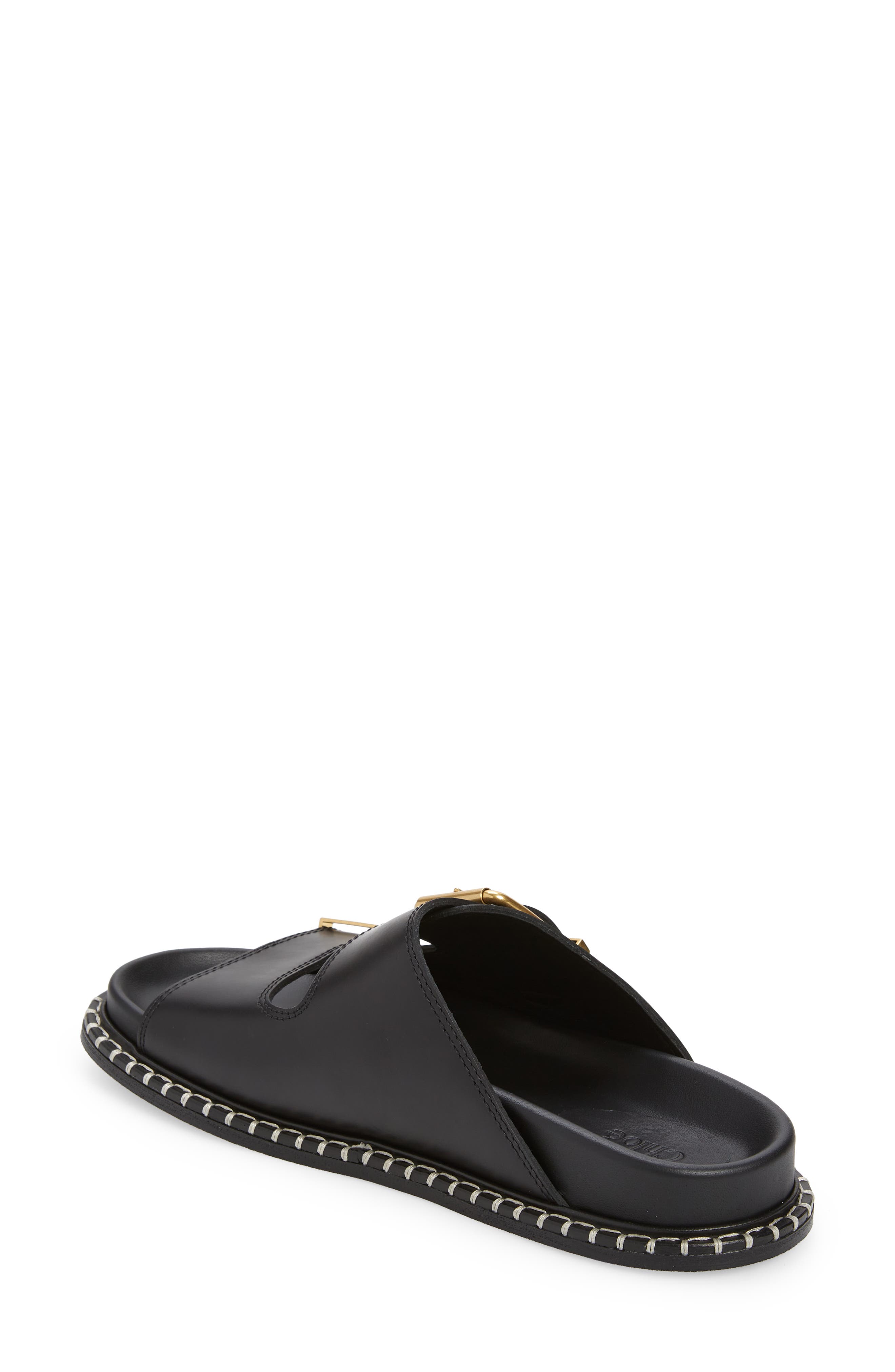 Chloé Rebecca Slide Sandal, Alternate, color, Black