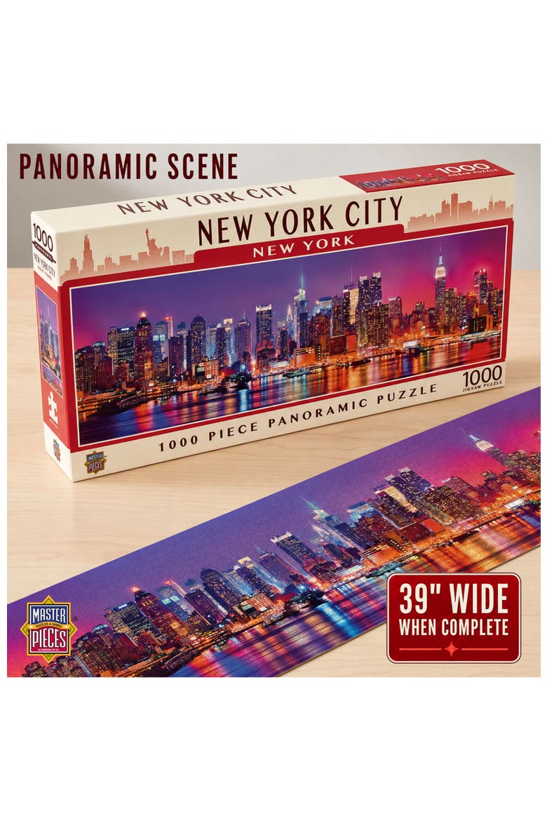 New York City 1000pc Panoramic Puzzle, Alternate, color, Multicolor