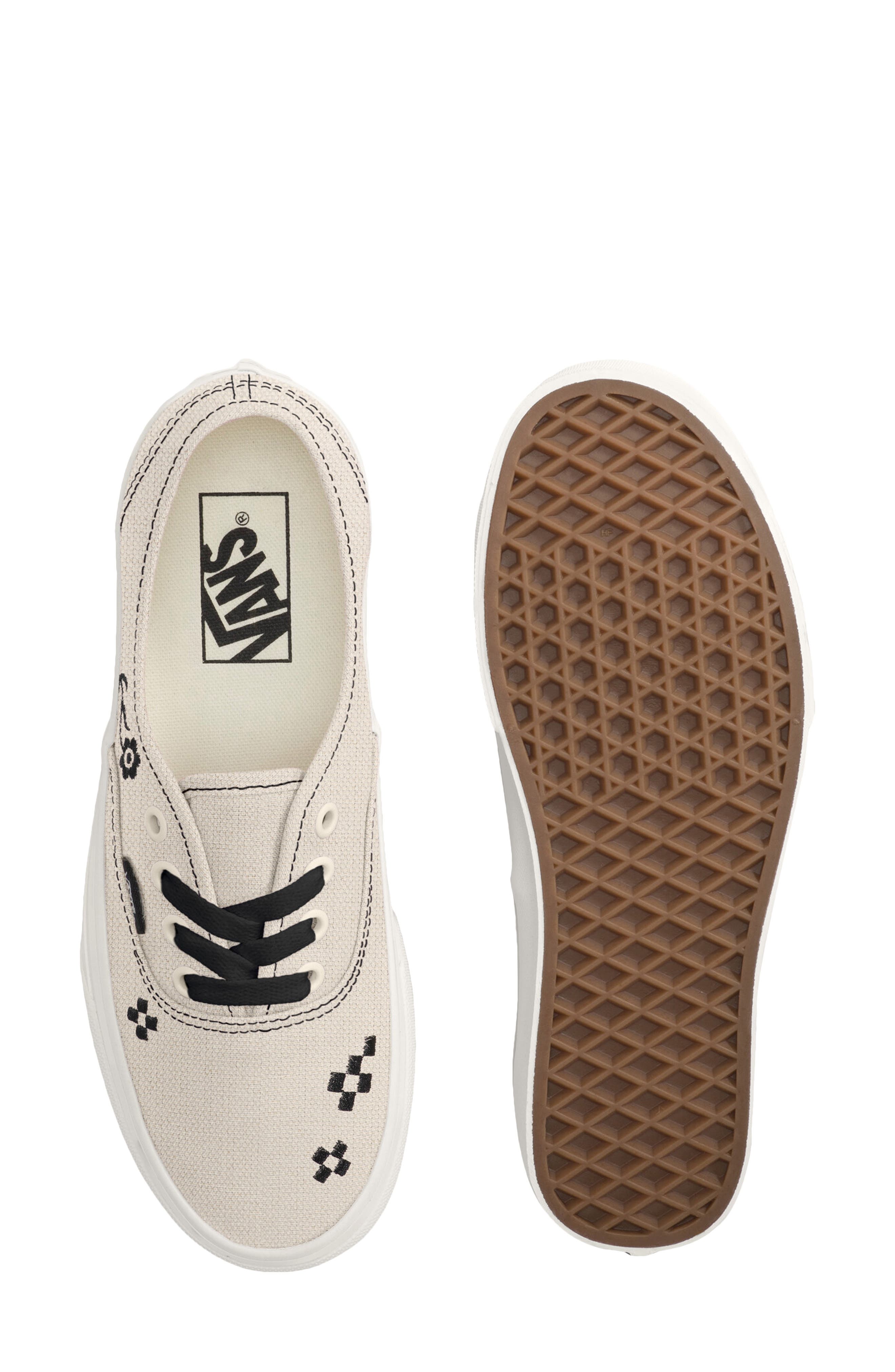 Gender Inclusive Authentic Sneaker, Alternate, color, CREME BLACK